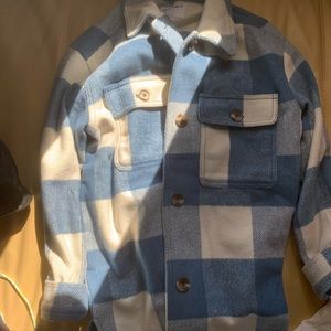 Oversized plaid shacket